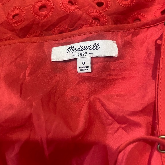 Madewell Orange Smocked Mini Sundress Excelent Like New - Picture 4 of 14